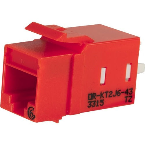 LEGRAND Ortronics Category 6 Keystone Jack, Lacing Cap Termination, Orange, Female, KT2J6-43