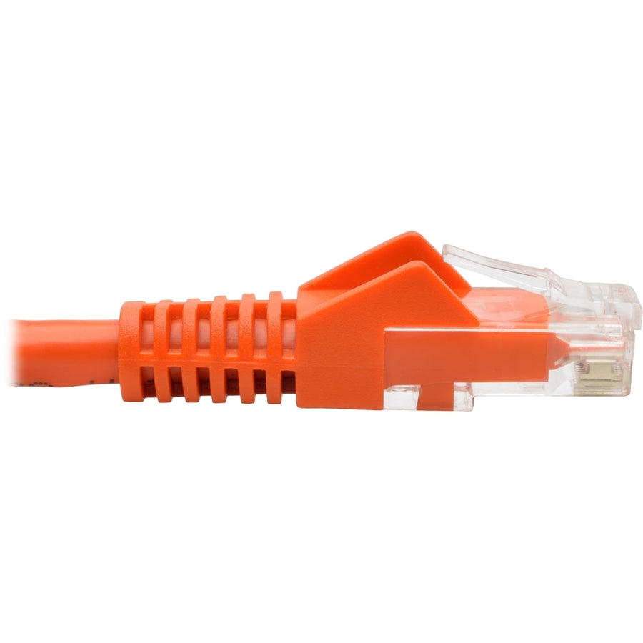 Eaton Tripp Lite Series Cat6 Gigabit Snagless Molded (UTP) Ethernet Cable (RJ45 M/M), PoE, Orange, 1 ft. (0.31 m)