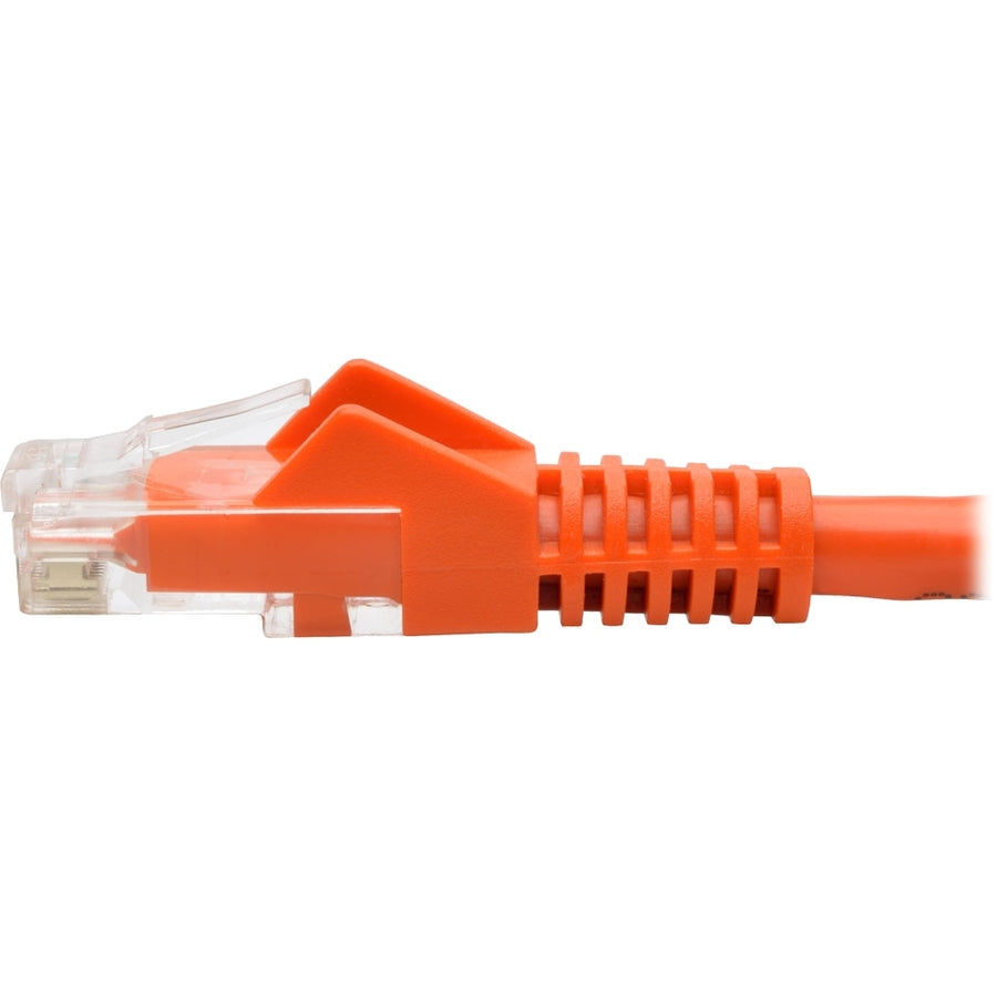 Eaton Tripp Lite Series Cat6 Gigabit Snagless Molded (UTP) Ethernet Cable (RJ45 M/M), PoE, Orange, 1 ft. (0.31 m)