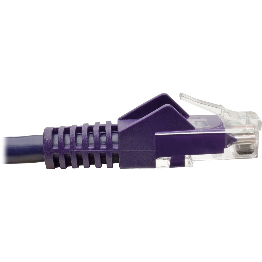 Eaton Tripp Lite Series Cat6 Gigabit Snagless Molded (UTP) Ethernet Cable (RJ45 M/M), PoE, Purple, 6 ft. (1.83 m)