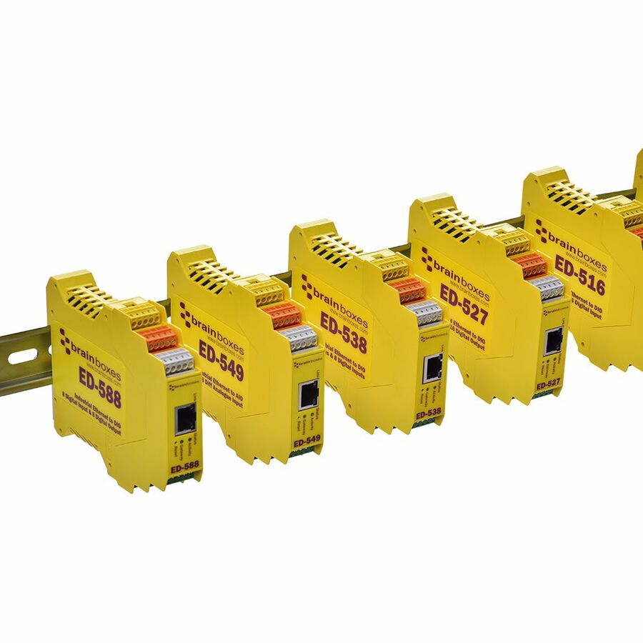 Brainboxes Ethernet to 8 Digital Inputs and 8 Digital Outputs + RS485 Gateway