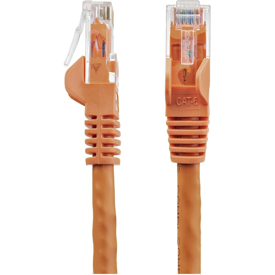 StarTech.com 14ft CAT6 Ethernet Cable - Orange Snagless Gigabit - 100W PoE UTP 650MHz Category 6 Patch Cord UL Certified Wiring/TIA