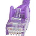 StarTech.com 1ft CAT6 Ethernet Cable - Purple Snagless Gigabit - 100W PoE UTP 650MHz Category 6 Patch Cord UL Certified Wiring/TIA