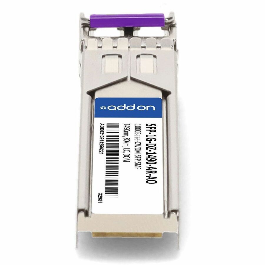 AddOn Arista Networks SFP-1G-DZ-1490 Compatible TAA Compliant 1000Base-CWDM SFP Transceiver (SMF, 1490nm, 80km, LC, DOM)