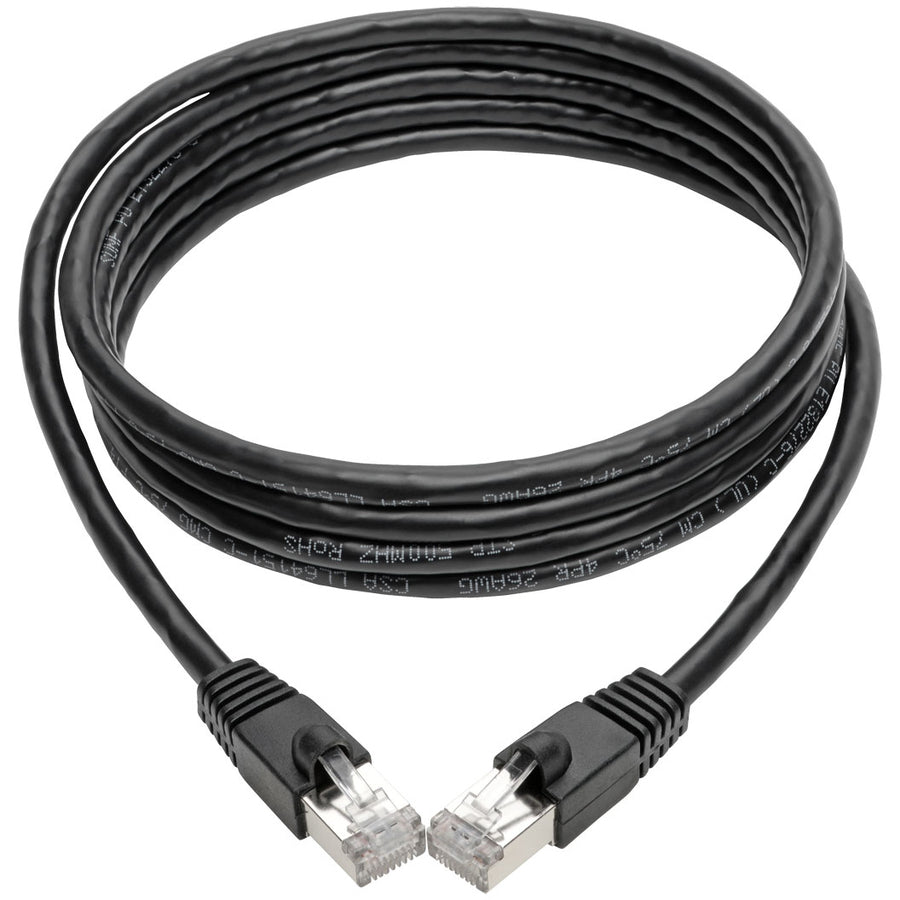 Eaton Tripp Lite Series Cat6a 10G Snagless Shielded STP Ethernet Cable (RJ45 M/M), PoE, Black, 7 ft. (2.13 m)