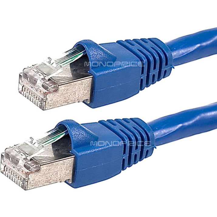 Monoprice Cat6A 24AWG STP Ethernet Network Patch Cable, 20ft Blue