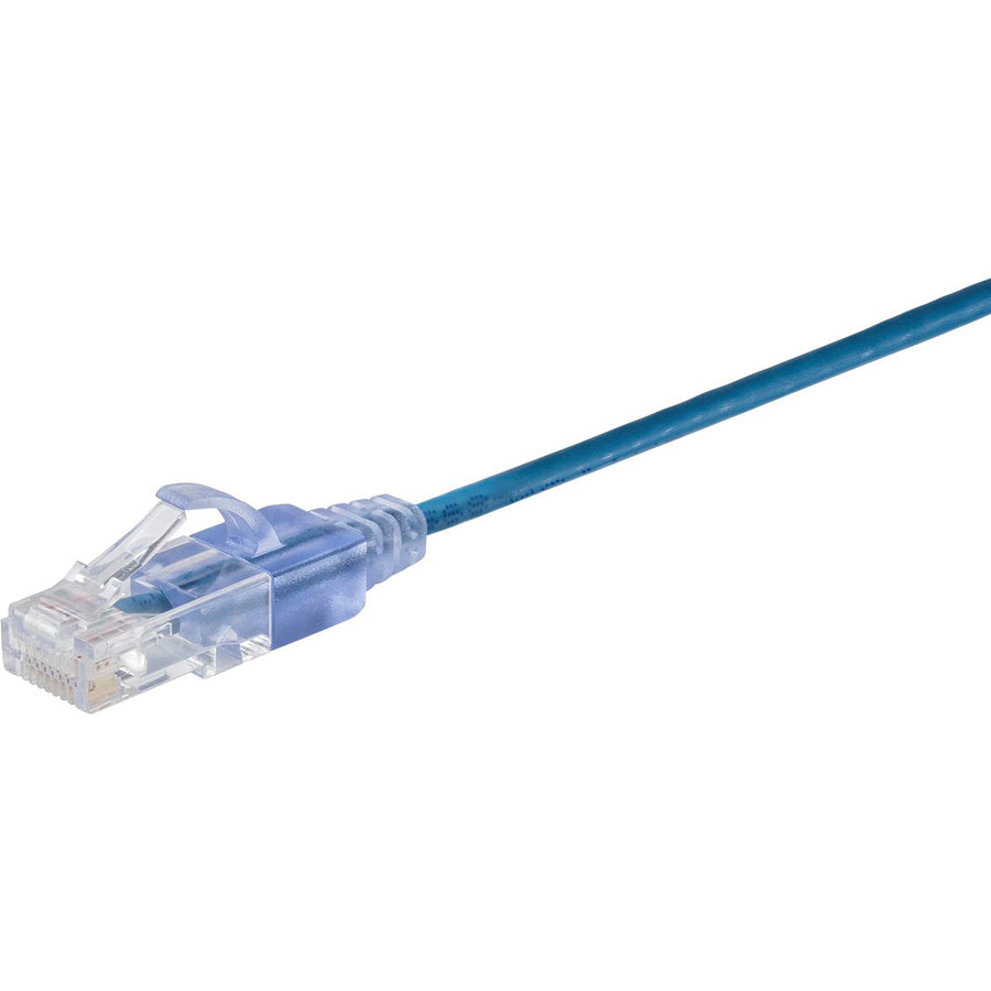 Monoprice 10-Pack, SlimRun Cat6A Ethernet Network Patch Cable, 7ft Blue