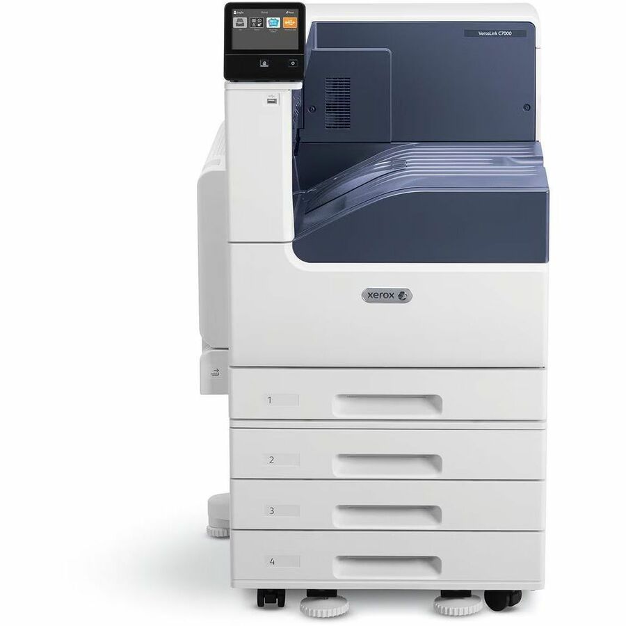 Xerox VersaLink C7000 Single Function Color Printer 35ppm. Duplex, 520 Sheet Standard Tray, 1200x2400 dpi Led, Postscript, 2GB 5 Inch Touch Screen User Interface