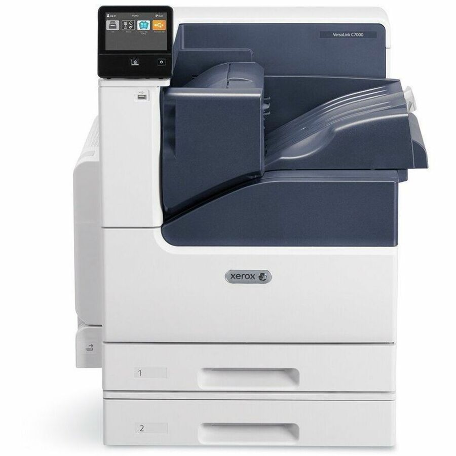 Xerox VersaLink C7000 Single Function Color Printer 35ppm. Duplex, 520 Sheet Standard Tray, 1200x2400 dpi Led, Postscript, 2GB 5 Inch Touch Screen User Interface