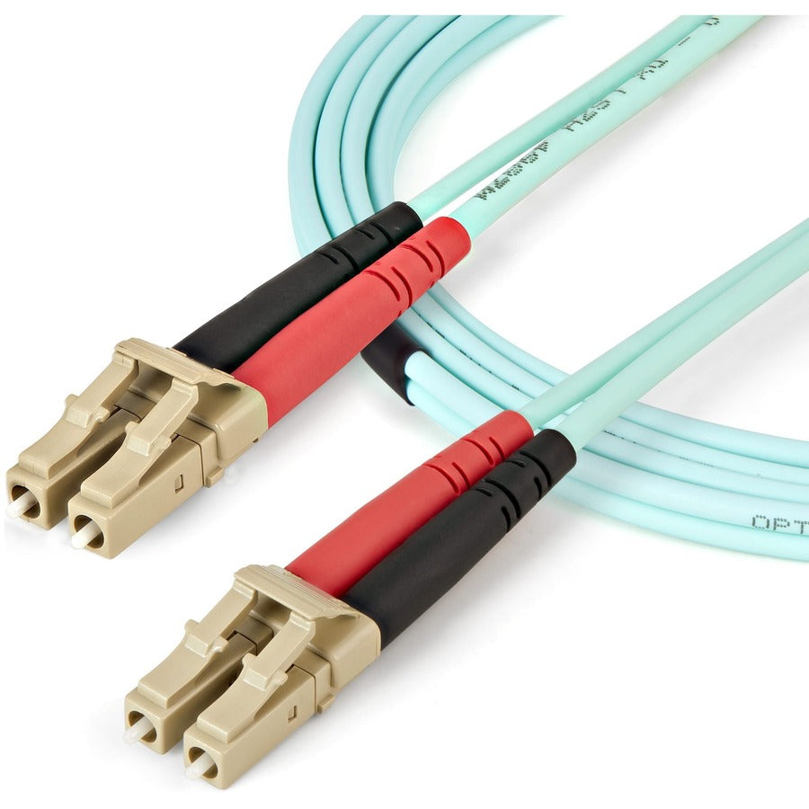 StarTech.com 2m (6ft) LC/UPC to LC/UPC OM4 Multimode Fiber Optic Cable, 50/125&micro;m, 100G, Low Insertion Loss, LSZH Fiber Jumper Cord