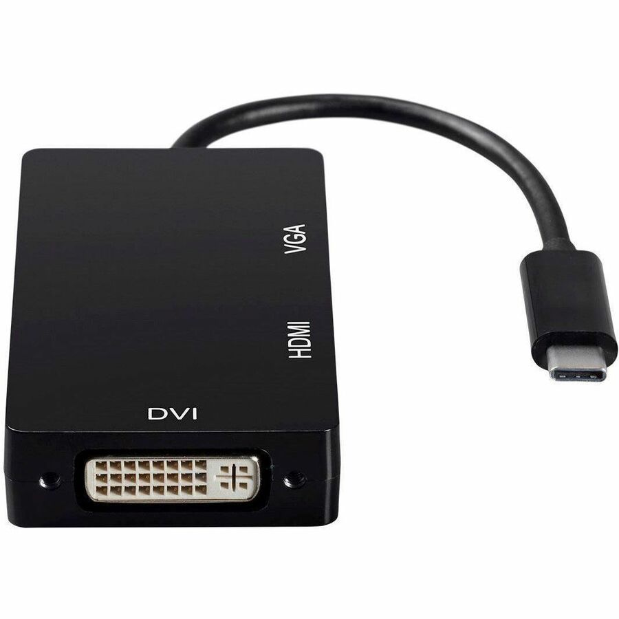 Monoprice USB-C to 4K HDMI Single Link DVI and VGA Passive Adapter Black