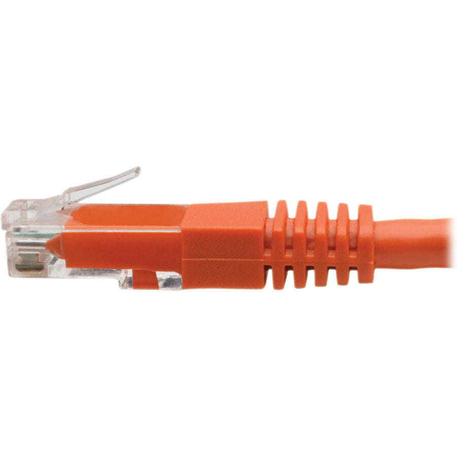 Eaton Tripp Lite Series Cat6 Gigabit Molded (UTP) Ethernet Cable (RJ45 M/M), PoE, Orange, 50 ft. (15.24 m)