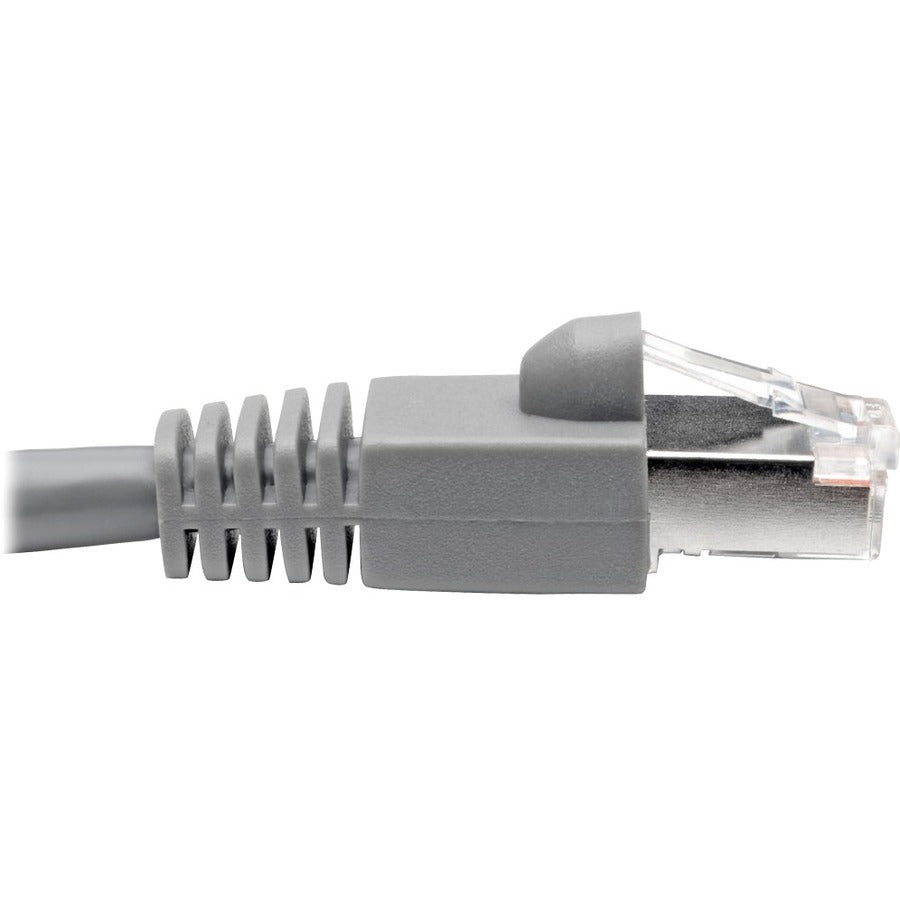 Eaton Tripp Lite Series Cat6a 10G Snagless Shielded STP Ethernet Cable (RJ45 M/M), PoE, Gray, 1 ft. (0.31 m)