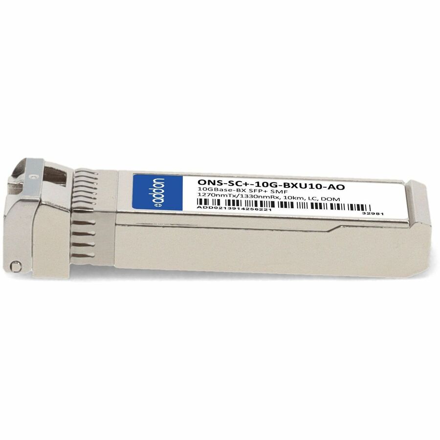 AddOn Cisco ONS-SC+-10G-BXU10 Compatible TAA Compliant 10GBase-BX SFP+ Transceiver (SMF, 1270nmTx/1330nmRx, 10km, LC, DOM)