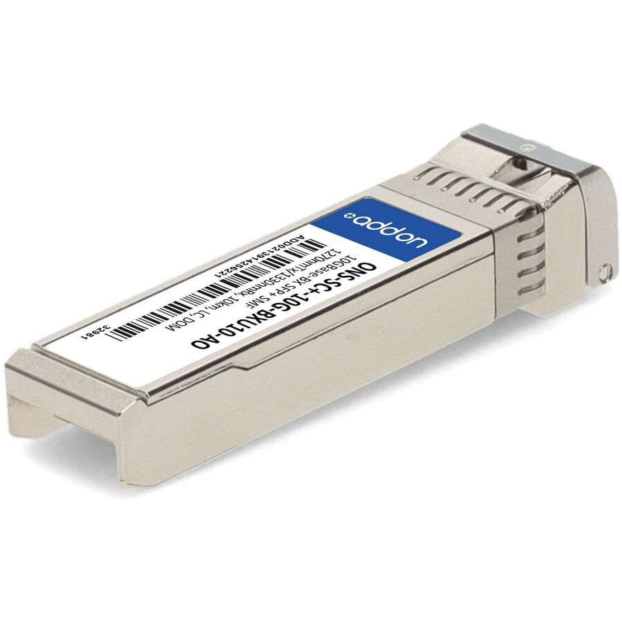 AddOn Cisco ONS-SC+-10G-BXU10 Compatible TAA Compliant 10GBase-BX SFP+ Transceiver (SMF, 1270nmTx/1330nmRx, 10km, LC, DOM)