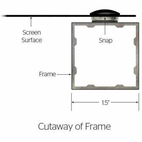 Da-Lite Da-Snap Series Projection Screen - Fixed Frame Screen with 1.5in Square Frame - 137in Screen