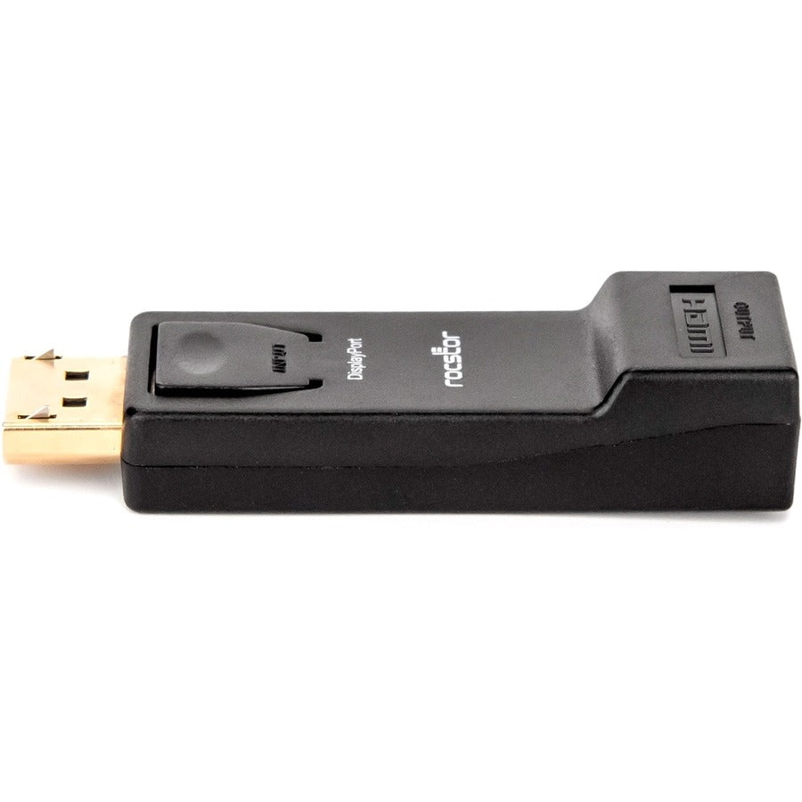 Rocstor Premium DisplayPort to HDMI Video Adapter Converter - M/F - 1 x HDMI Female - 1 x DisplayPort Male - Gold Platted Connectors - Black - ADAPTER CONVERTER Male/Female