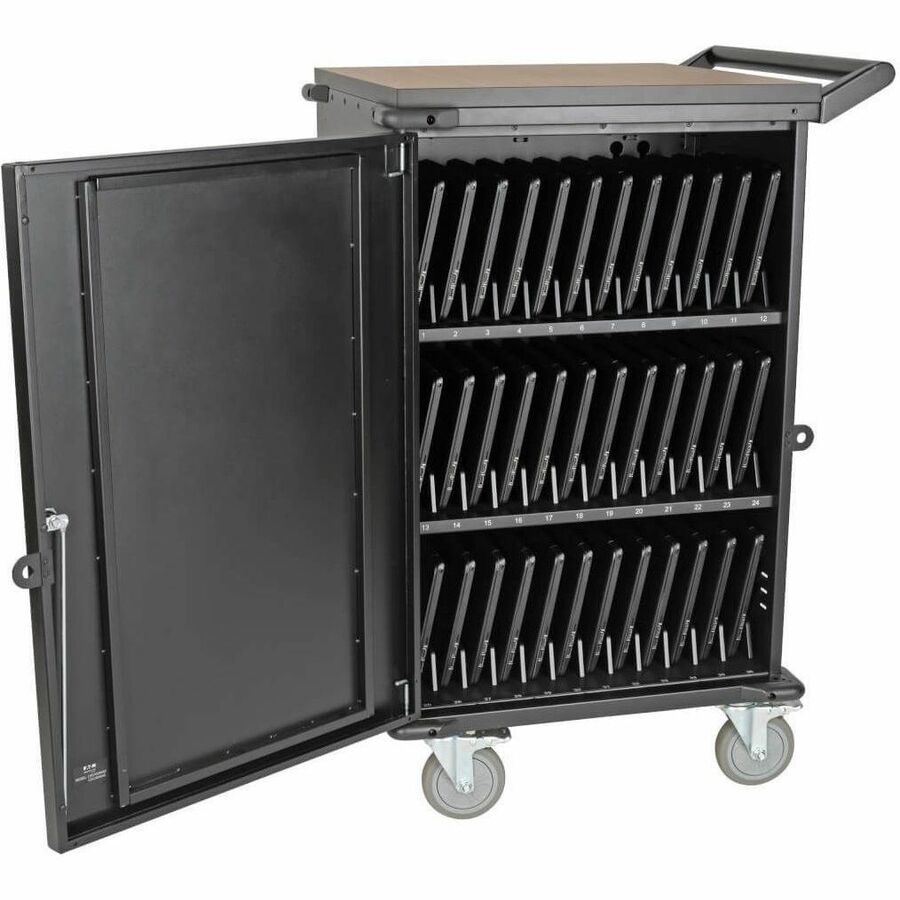 Eaton Tripp Lite Series Multi-Device Charging Cart, 36 AC Outlets, Chromebooks and Laptops, 230V, BS 1363, Black