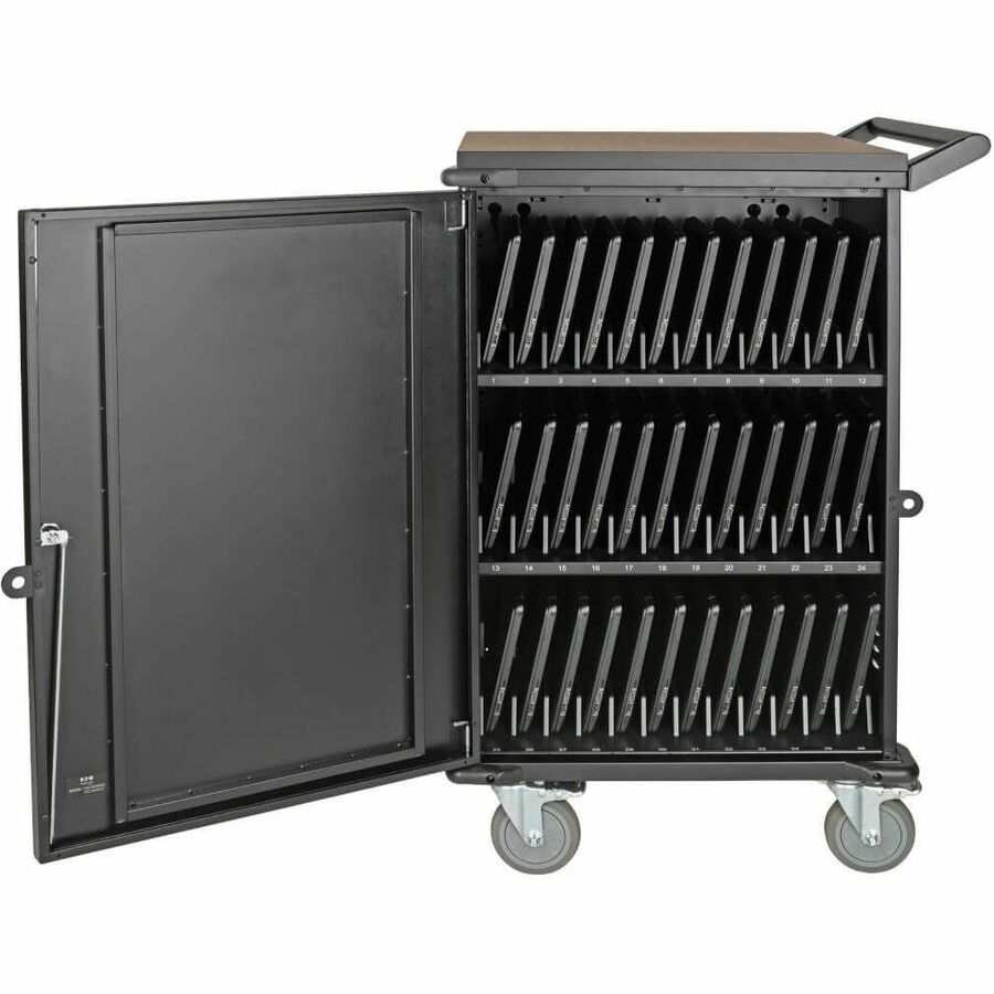 Eaton Tripp Lite Series Multi-Device Charging Cart, 36 AC Outlets, Chromebooks and Laptops, 230V, BS 1363, Black