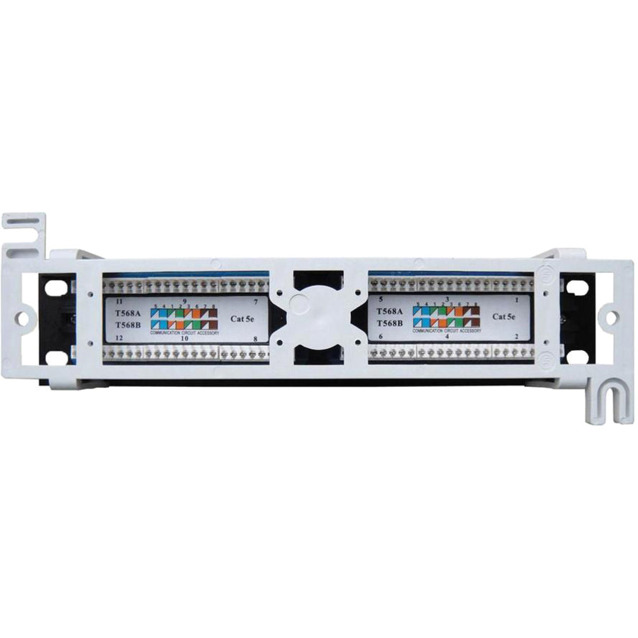 4XEM 12PORT CAT5E PATCH PANEL WALL, 12 Port CAT5E Wall Mount Patch Panel, 19", 4XWMC5EPP12