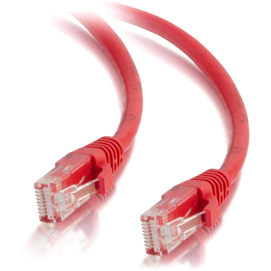 Legrand C2G-1ft Cat5e Snagless Unshielded (UTP) Network Patch Cable - Red, 1 ft, Male, Ethernet