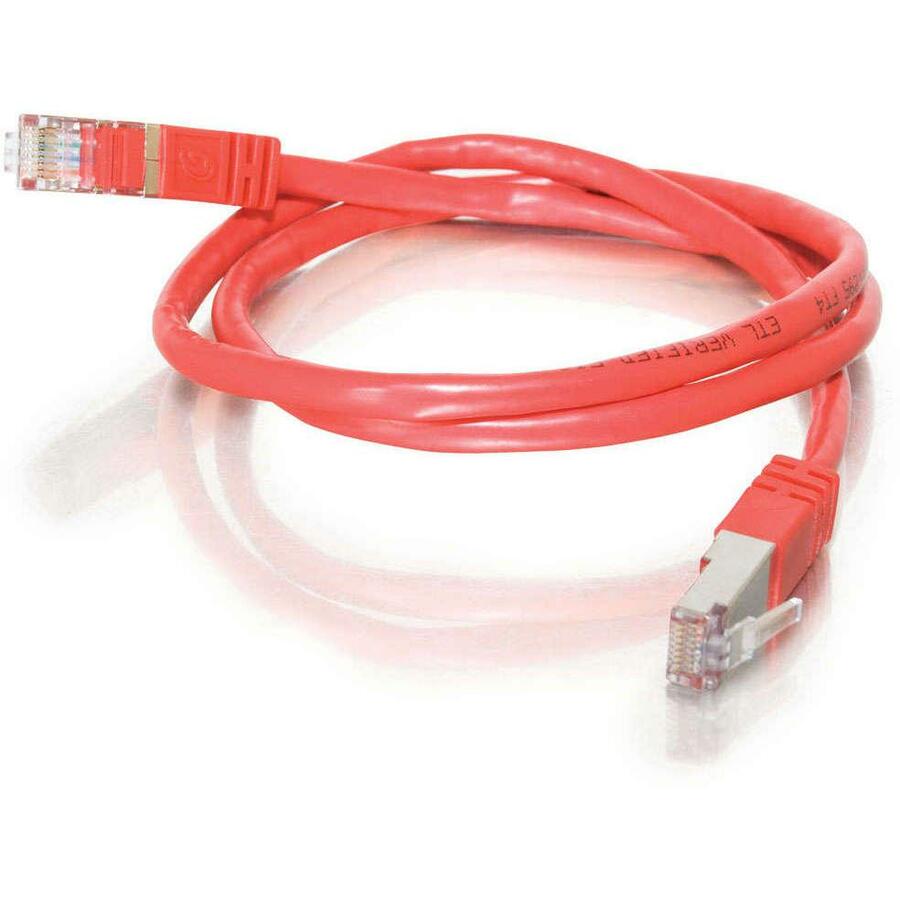 Legrand C2G-5ft Cat5e Molded Shielded (STP) Network Patch Cable - Red