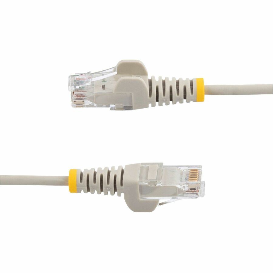 StarTech.com 10 ft CAT6 Cable - Slim CAT6 Patch Cord - Gray Snagless RJ45 Connectors - Gigabit Ethernet Cable - 28 AWG - LSZH (N6PAT10GRS)