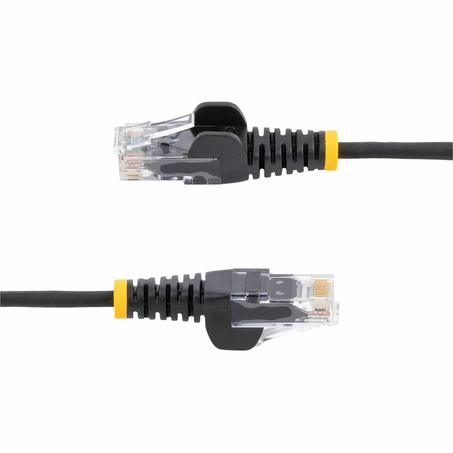 StarTech.com 3ft CAT6 Cable - Slim CAT6 Patch Cord - Black - Snagless RJ45 Connectors - Gigabit Ethernet Cable - 28 AWG - LSZH (N6PAT3BKS)