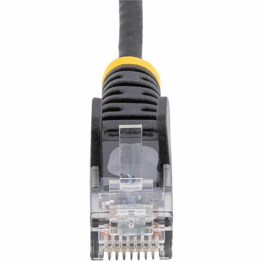 StarTech.com 3ft CAT6 Cable - Slim CAT6 Patch Cord - Black - Snagless RJ45 Connectors - Gigabit Ethernet Cable - 28 AWG - LSZH (N6PAT3BKS)