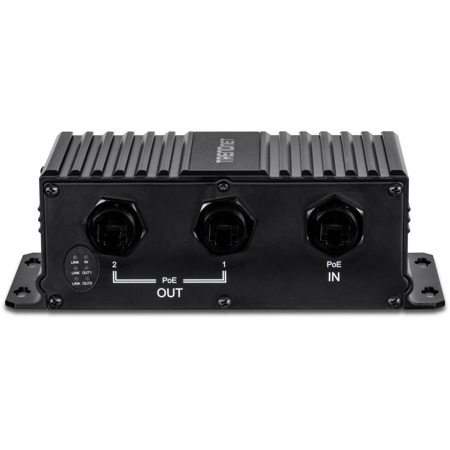 TRENDnet 2-Port Industrial Outdoor Gigabit UPoE Extender, Extends 100m- Total Distance Up to 200m (656'), Supports PoE (15.4W), PoE+(30W), UPoE(60W), IP67 Housing, TI-EU120