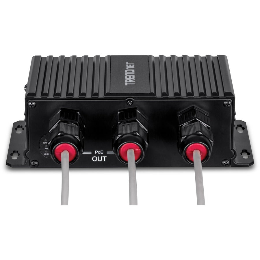 TRENDnet 2-Port Industrial Outdoor Gigabit UPoE Extender, Extends 100m- Total Distance Up to 200m (656'), Supports PoE (15.4W), PoE+(30W), UPoE(60W), IP67 Housing, TI-EU120