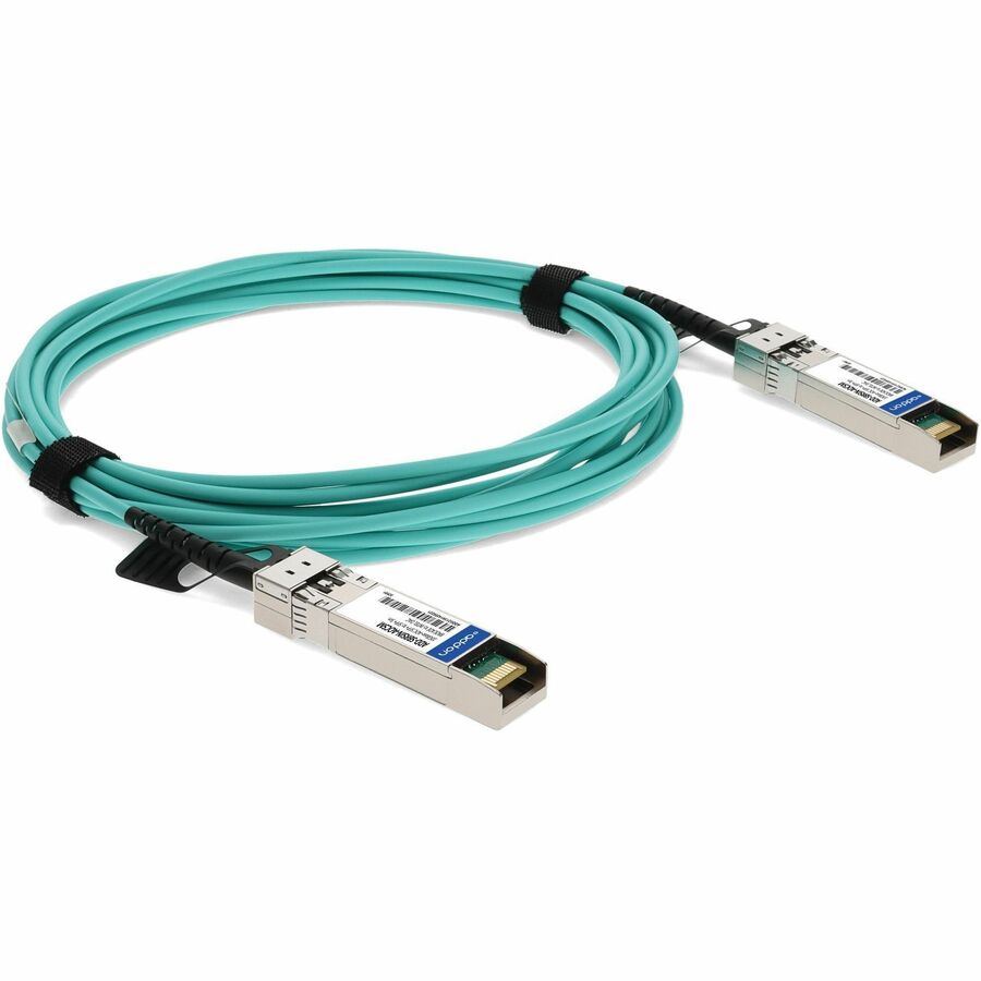 Brocade (Formerly) 10GE-SFPP-AOC-0501 to Intel E10GSFPSR Compatible TAA Compliant 10GBase-AOC SFP+ to SFP+ Active Optical Cable (850nm, MMF, 5m)