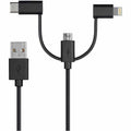 Monoprice Essential Lightning/Micro-USB/USB-C Data Transfer Cable
