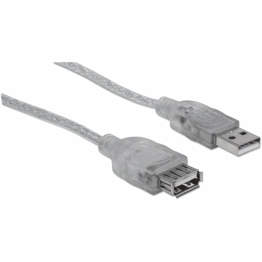 Manhattan 340496 USB Extension Cable, 1 x USB 2.0 Type A - Female, 9.84 ft, Silver