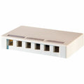 LEGRAND Ortronics TechChoice Mounting Box for Cable Raceway, Keystone Module, Cable - Fog White, KSSMB6, rf