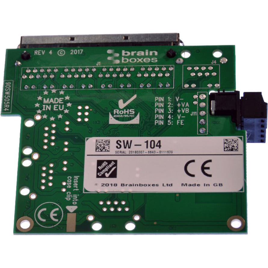 Brainboxes Industrial Embeddable 4 Port Ethernet Switch