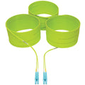 Eaton Tripp Lite Series 100G Duplex Multimode 50/125 OM5 LSZH Fiber Optic Cable (LC/LC), Lime Green, 25 m