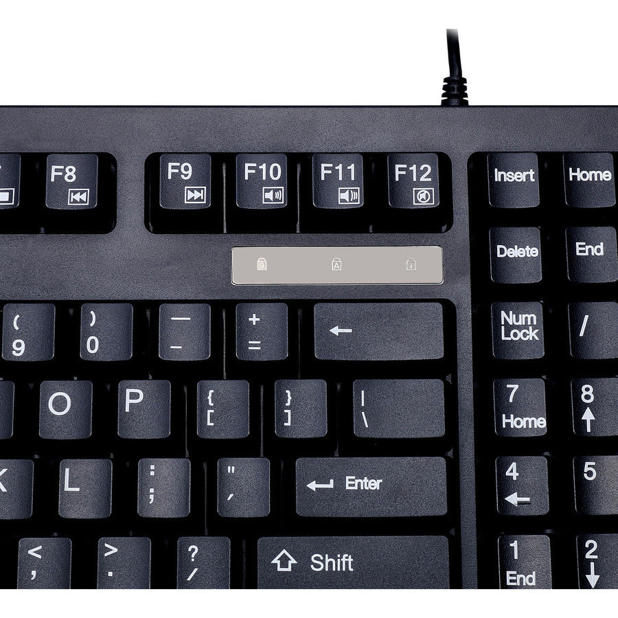 Adesso Touchpad Keyboard w Rackmount, 1.43 lb, AKB-425UB, Black, Cable