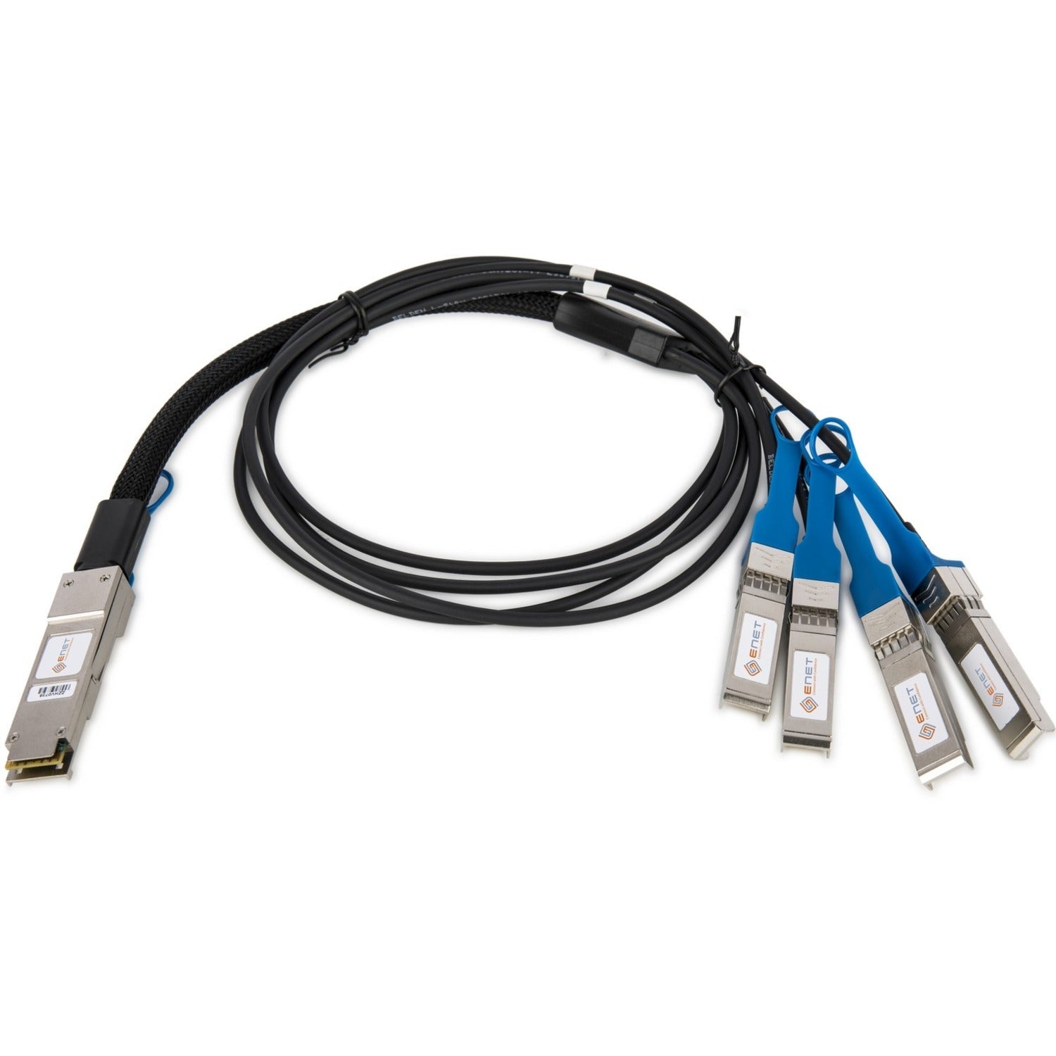 NSI ENET Cisco Compatible QSFP-4SFP10G-CU3M TAA Compliant Functionally Identical QSFP+ to 4x SFP+ Breakout Direct-Attach Cable Passive 3m