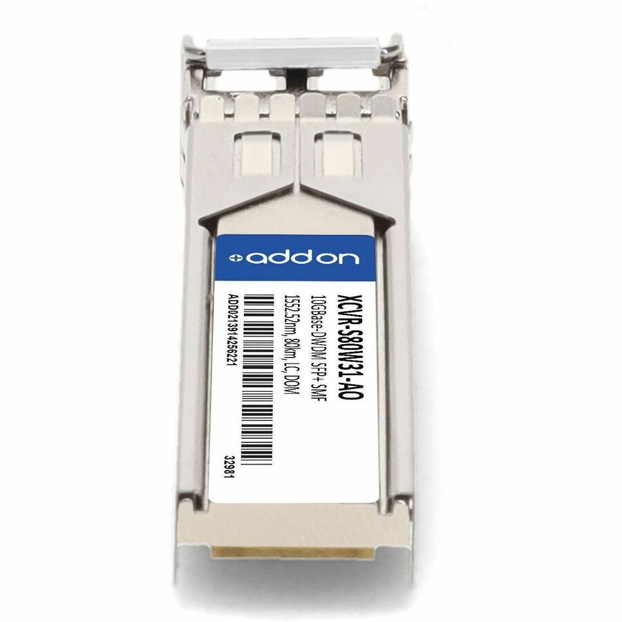 AddOn Ciena XCVR-S80W31 Compatible TAA Compliant 10GBase-DWDM 100GHz SFP+ Transceiver (SMF, 1552.52nm, 80km, LC, DOM)