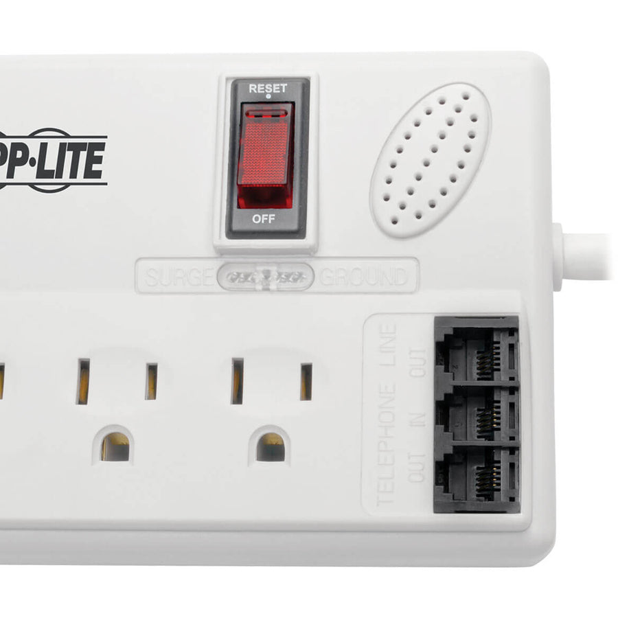 Eaton Tripp Lite Series 8-Outlet Surge Protector with DSL/Phone Line/Modem Surge Protection - 3150 Joules, 6 ft. (1.83 m) Cord, TAA