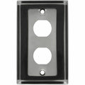 Eaton Tripp Lite Series 2-Port Single Gang Faceplate, Stainless Steel, Industrial Grade, IP44, TAA