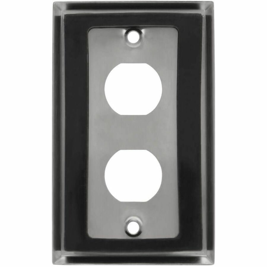 Eaton Tripp Lite Series 2-Port Single Gang Faceplate, Stainless Steel, Industrial Grade, IP44, TAA