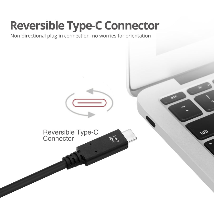 SIIG USB 3.1 Type-C Gen 2 Cable 60W - 1M