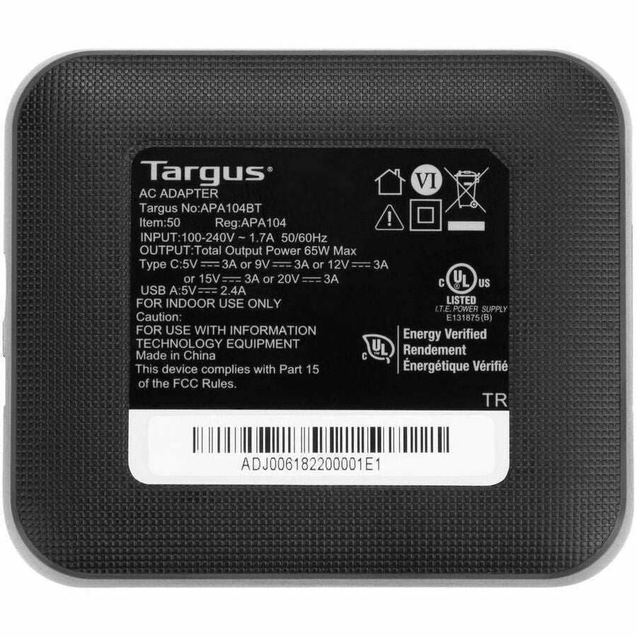 Targus 65W USB-C/USB-A Charger