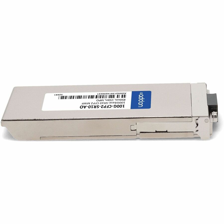 Brocade (Formerly) 100G-CFP2-SR10 Compatible TAA Compliant 100GBase-SR10 CFP2 Transceiver (MMF, 850nm, 150m, MPO, DOM)