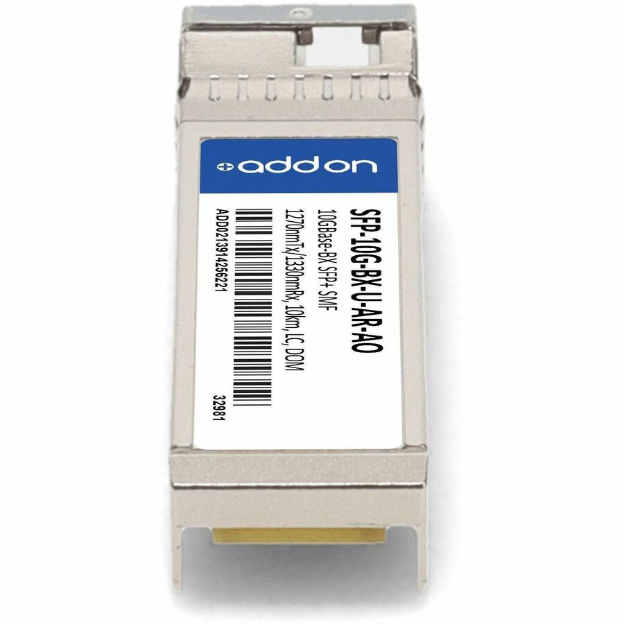 AddOn Arista Networks SFP-10G-BX-U-AR Compatible TAA Compliant 10GBase-BX SFP+ Transceiver (SMF, 1270nmTx/1330nmRx, 10km, LC, DOM)