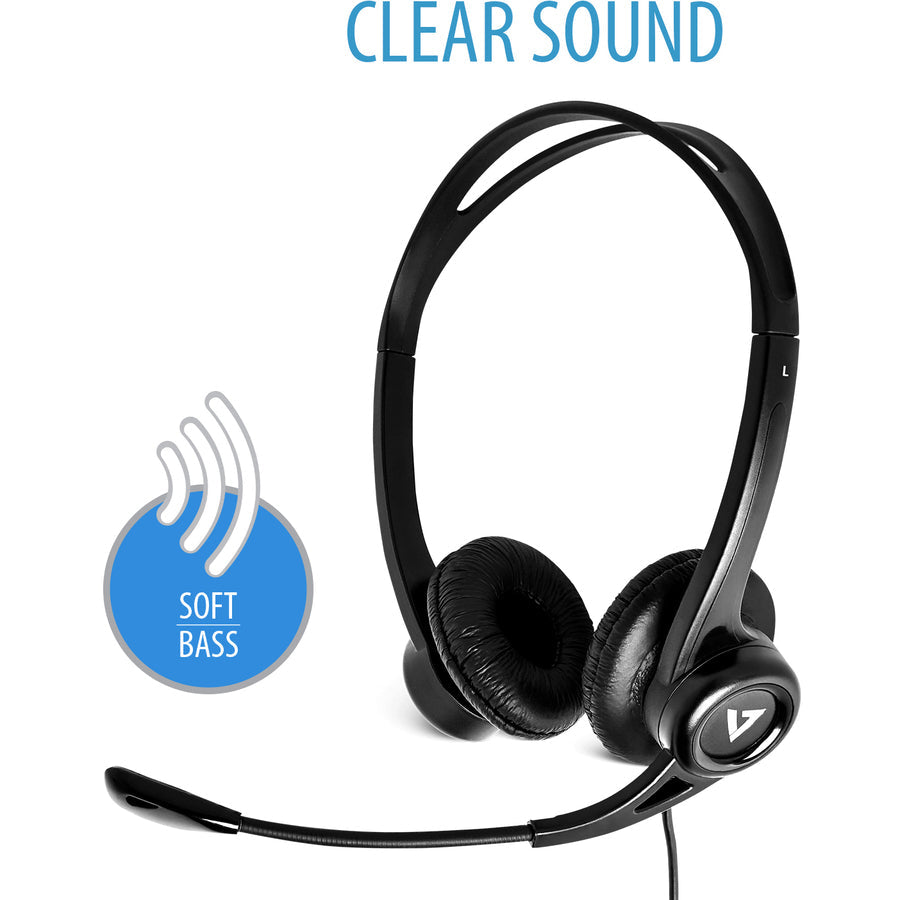 V7 Essentials USB Stereo Headset