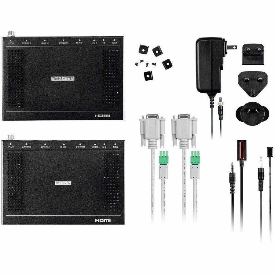 Monoprice Blackbird 4K60 Pro HDBaseT Extender Kit up to 100m with PoH, RS-232, HDCP 2.2