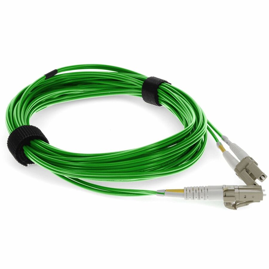 AddOn 3m LC (Male) to LC (Male) Green OM3 Duplex Fiber OFNR (Riser-Rated) Patch Cable